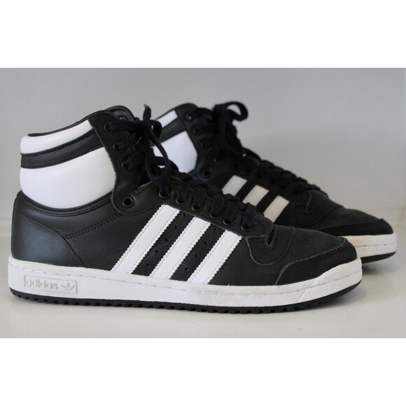 ADIDAS Top Ten Black & White High Top Sneakers Shoes, Size Men\'s 8 main image 4